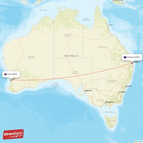 Direct flights from Brisbane to Perth, BNE to PER nonstop