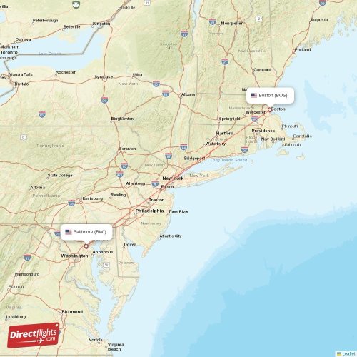 Direct flights from Boston to Baltimore, BOS to BWI nonstop