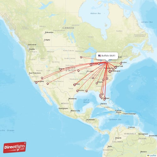 Direct flights to Buffalo BUF, USA