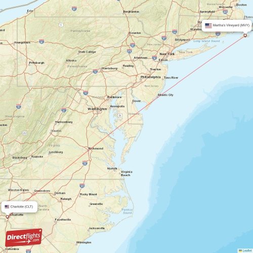 Direct flights from Charlotte to Martha's Vineyard, CLT to MVY nonstop