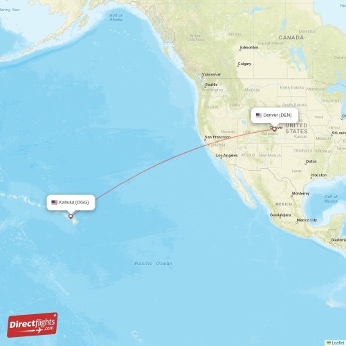 Direct flights from Denver to Kahului, DEN to OGG nonstop