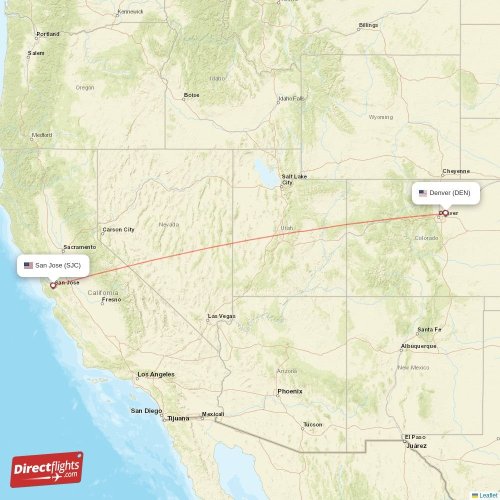 Direct flights from Denver to San Jose, DEN to SJC nonstop