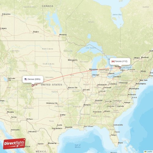 Direct flights from Denver to Toronto, DEN to YYZ nonstop