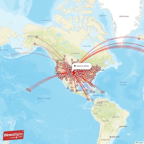 Direct flights from Denver 216 destinations DEN, USA