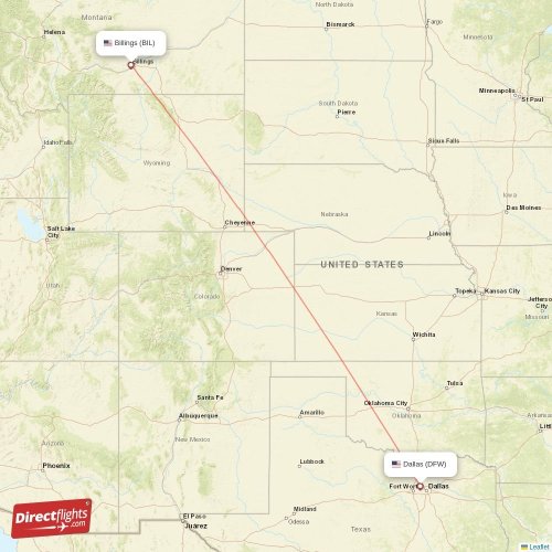 Direct flights from Dallas to Billings, DFW to BIL nonstop