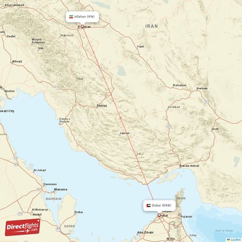 Direct flights from Dubai to Qeshm Island, DXB to GSM nonstop