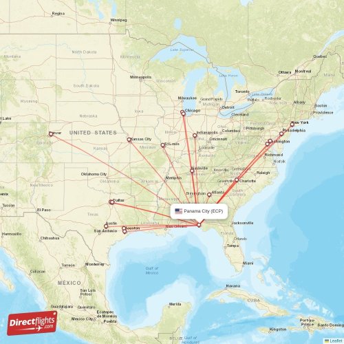 Direct flights to Panama City ECP, USA