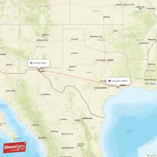 Direct flights from El Paso to Houston, ELP to HOU nonstop