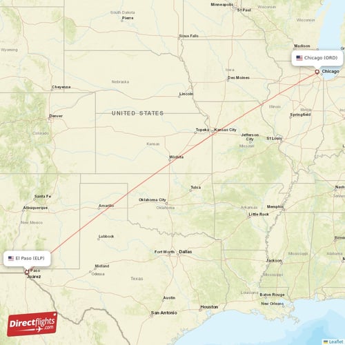 Direct flights from El Paso to Chicago, ELP to ORD nonstop