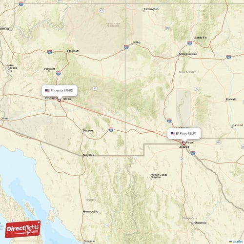 Direct flights from El Paso to Phoenix, ELP to PHX nonstop
