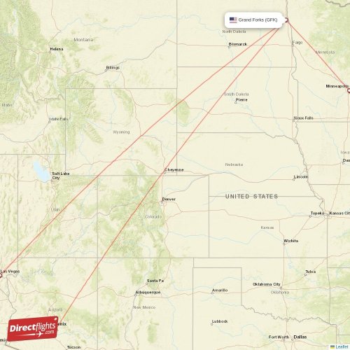 Direct flights from Grand Forks 4 destinations GFK, USA