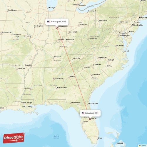 Direct flights from Indianapolis to Orlando, IND to MCO nonstop