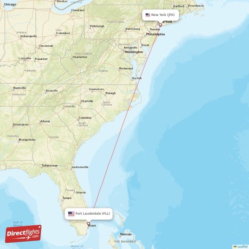 Direct flights from New York to Fort Lauderdale, JFK to FLL nonstop