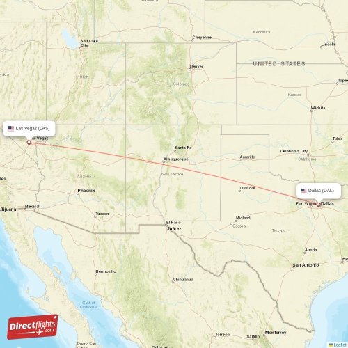 Direct flights from Las Vegas to Dallas, LAS to DAL nonstop