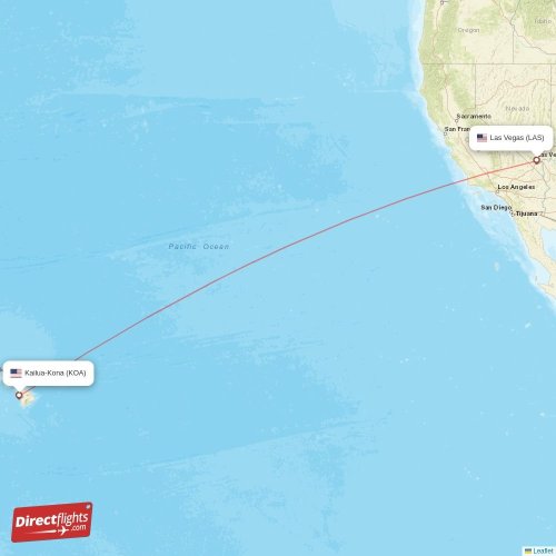 Direct flights from Las Vegas to KailuaKona, LAS to KOA nonstop