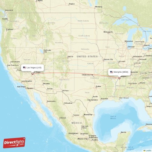 Direct flights from Las Vegas to Memphis, LAS to MEM nonstop