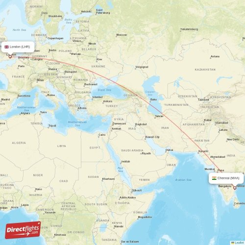 Direct flights from London to Chennai, LHR to MAA nonstop