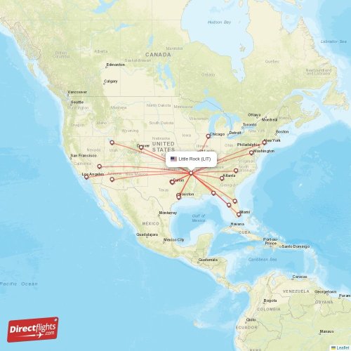Direct flights from Little Rock 15 destinations LIT, USA