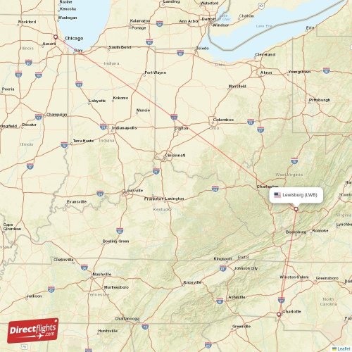 Direct flights from Charleston 7 destinations CRW, USA