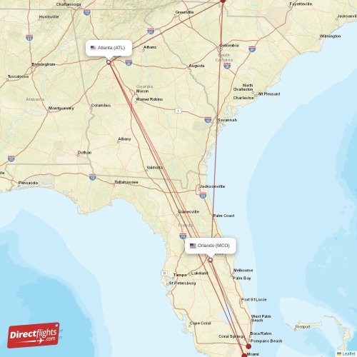 Direct flights from Orlando to Atlanta, MCO to ATL nonstop