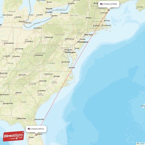 Direct flights from Orlando to Portland, MCO to PWM nonstop