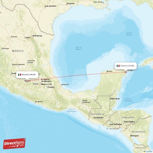 Direct flights from Morelia to Mexico City, MLM to NLU nonstop