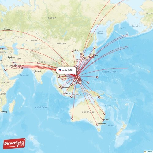 Find all direct flights to Manila