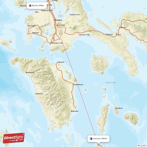 Direct flights from Caticlan to Manila, MPH to MNL nonstop
