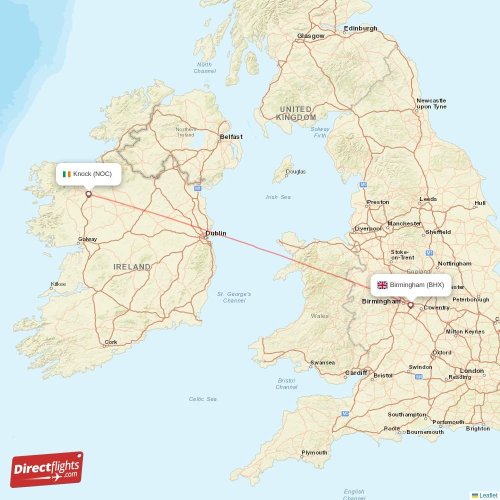 Direct flights from Knock to Birmingham, NOC to BHX nonstop