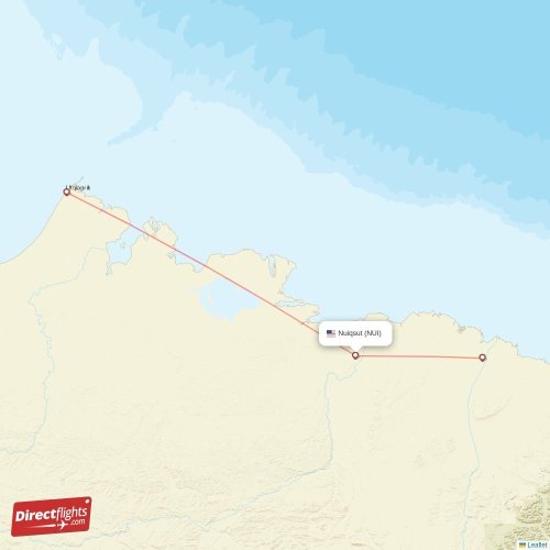 Direct flights from Nuiqsut 2 destinations NUI, USA