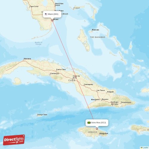 Direct flights from Kingston 19 destinations KIN, Jamaica