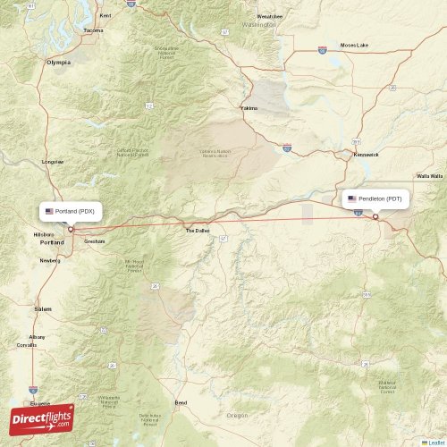 Direct flights from Pendleton to Portland, PDT to PDX nonstop