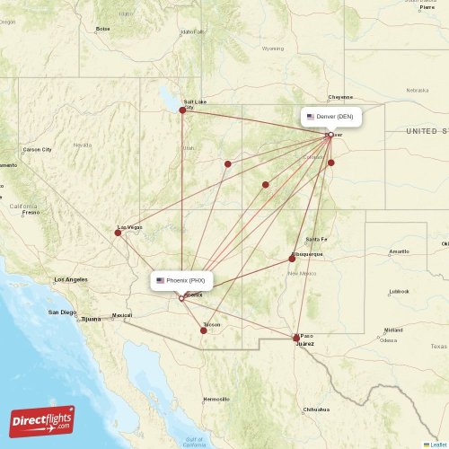 Direct flights from Phoenix to Denver, PHX to DEN nonstop