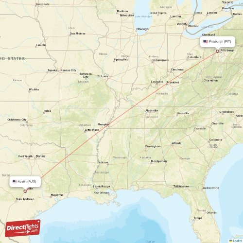 Direct flights from Pittsburgh to Austin, PIT to AUS nonstop