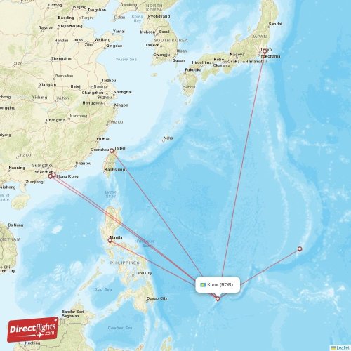 Direct flights to Koror ROR, Palau