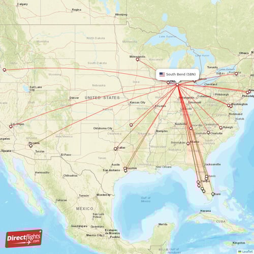 Direct flights from Indianapolis 47 destinations IND, USA