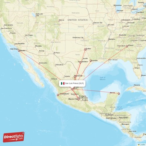 Direct flights to San Luis Potosi SLP, Mexico