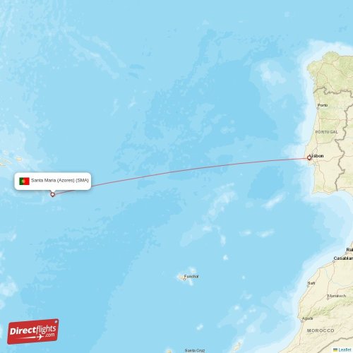 Direct flights to Santa Maria (Azores) SMA, Portugal
