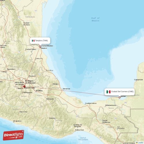Direct flights from Tampico to Ciudad Del Carmen, TAM to CME nonstop