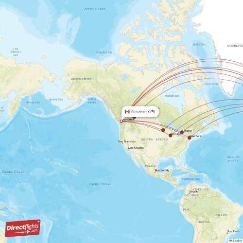 Direct flights from Vancouver to Dublin, YVR to DUB nonstop
