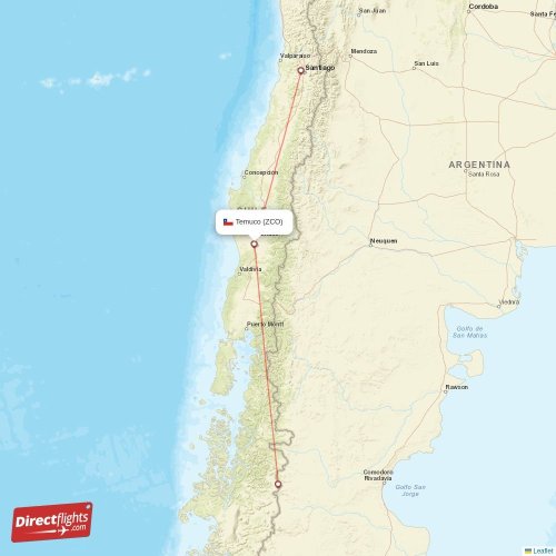 Direct flights from Santiago 62 destinations SCL, Chile