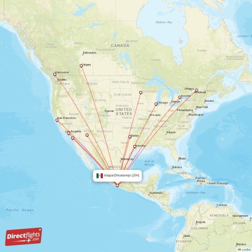 Direct flights to Ixtapa/Zihuatanejo ZIH, Mexico