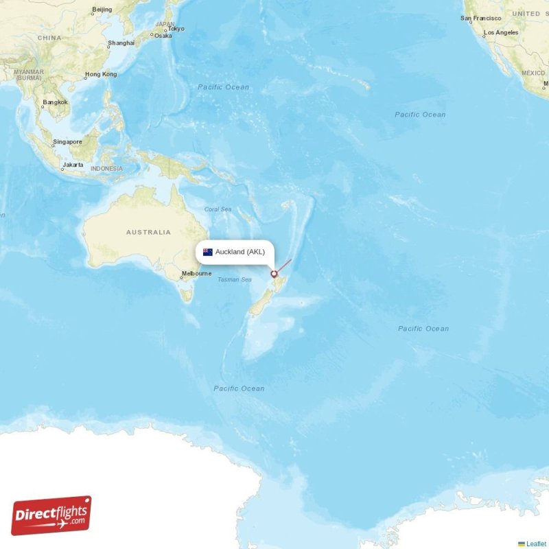 Direct flights from Auckland to Los Angeles, AKL to LAX nonstop