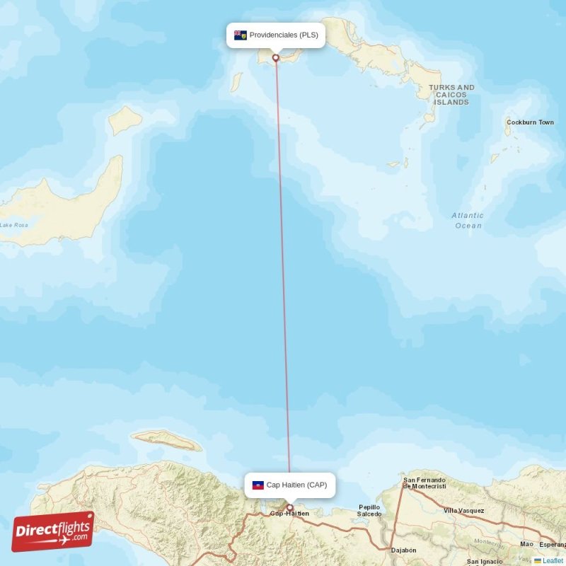 Direct flights from Cap Haitien to Providenciales, CAP to PLS nonstop