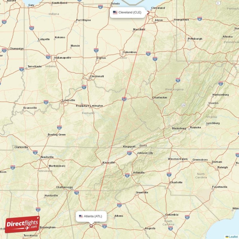 Direct flights from Cleveland to Atlanta, CLE to ATL nonstop
