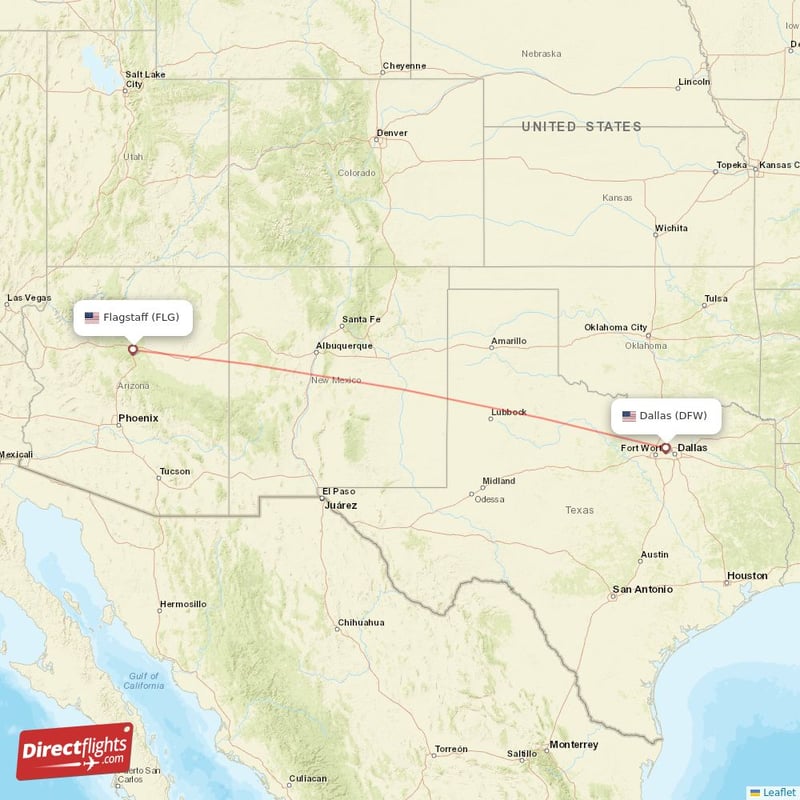 Direct flights from Dallas to Flagstaff, DFW to FLG nonstop