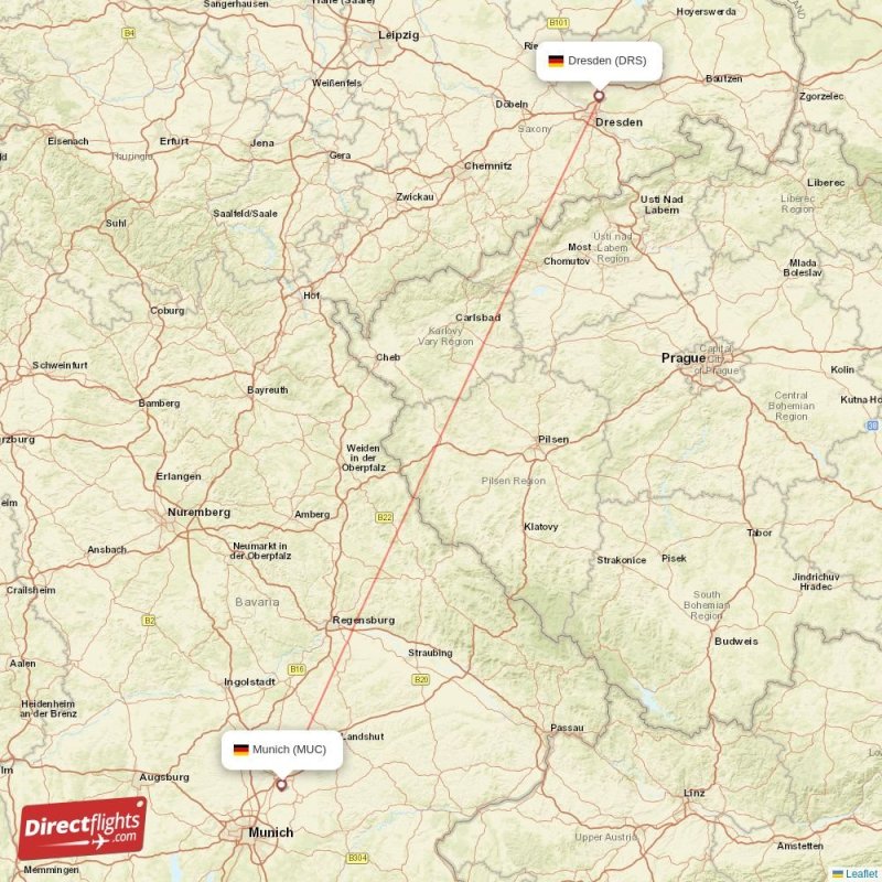 Direct flights from Dresden to Munich, DRS to MUC nonstop