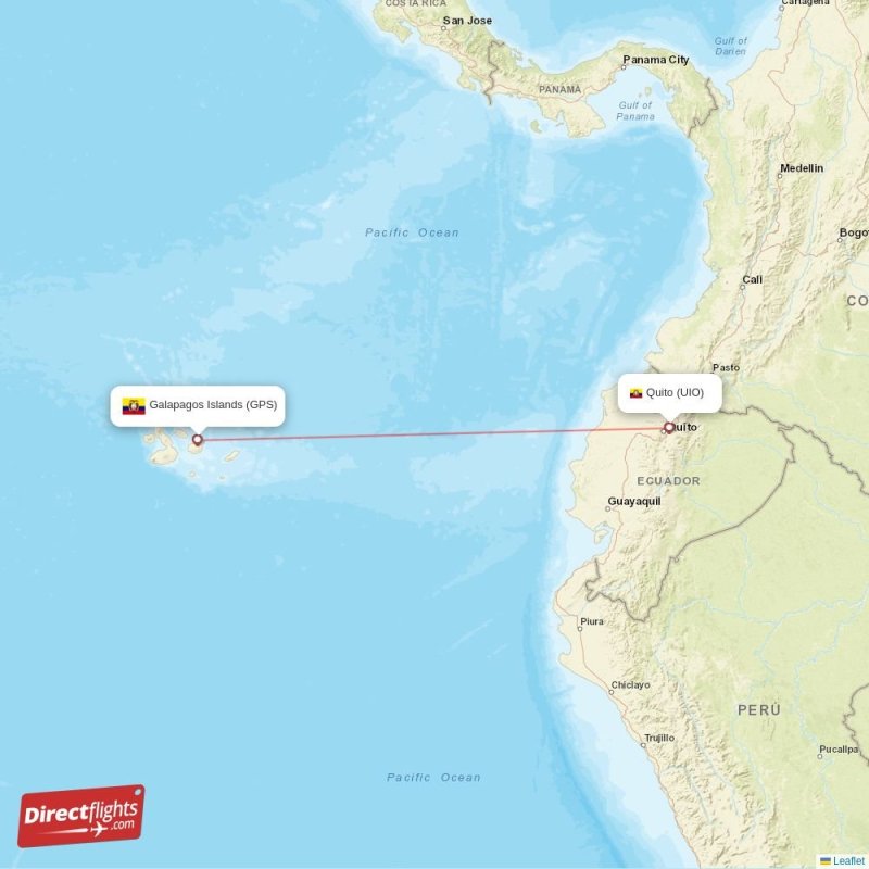 Direct flights from Galapagos Islands to Quito, GPS to UIO nonstop