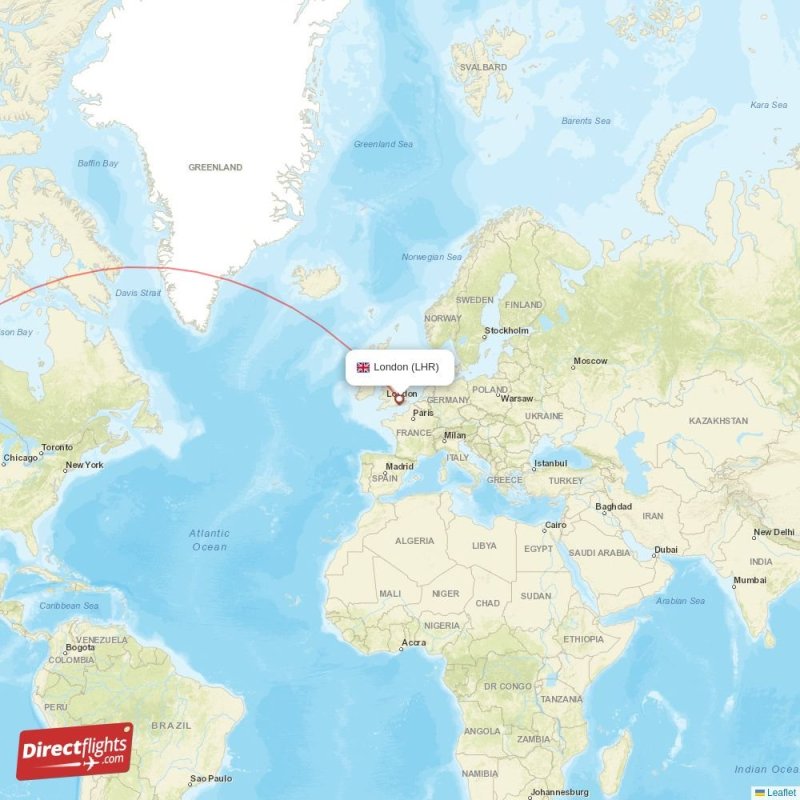 Direct flights from London to Calgary, LHR to YYC nonstop