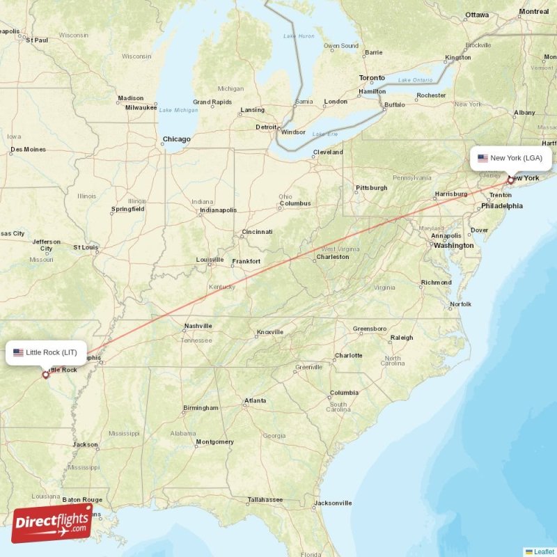 Direct flights from Little Rock to New York, LIT to LGA nonstop